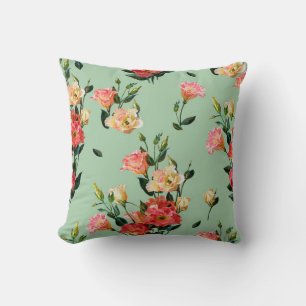 Seamless floral pattern in victorian style. Bouque Cushion