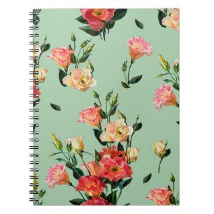 Seamless floral pattern in victorian style. Bouque Notebook