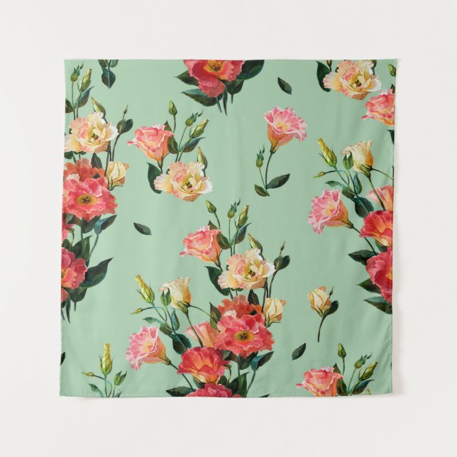 Seamless floral pattern in victorian style. Bouque Tapestry (Front)