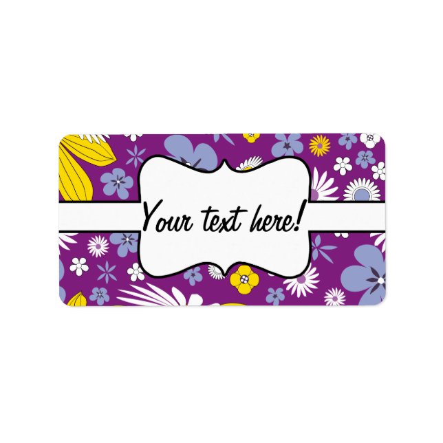 Seamless Floral Pattern Label (Front)