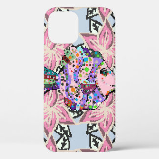 Seamless floral pattern. Leaf natural pattern in b iPhone 12 Case