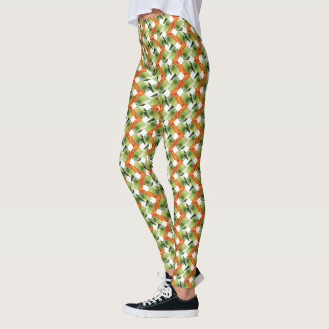 Seamless floral pattern leggings (Left)
