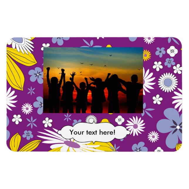 Seamless Floral Pattern Magnet (Horizontal)