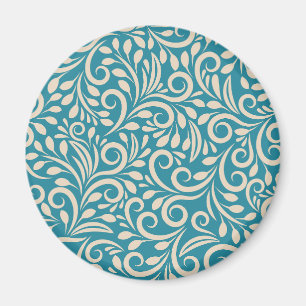 Seamless floral pattern magnet