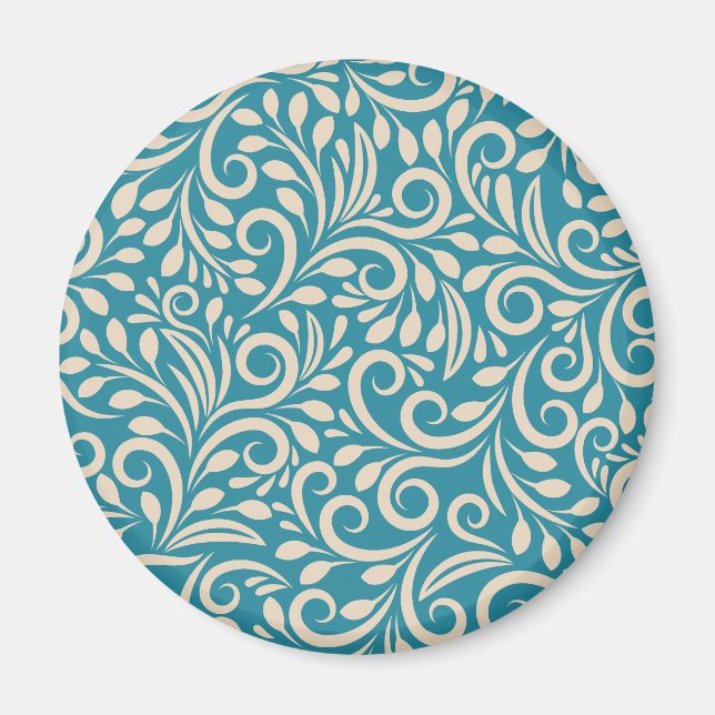 Seamless floral pattern magnet (Front)
