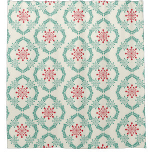 Seamless floral pattern of abstract flowers and le shower curtain