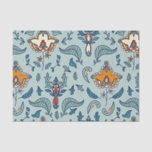 Seamless floral pattern on beige background tissue paper