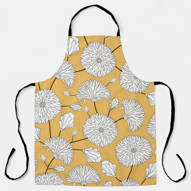 Seamless floral pattern. print with flowers. Texti Apron (Front)