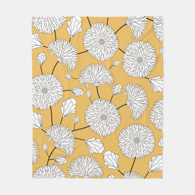 Seamless floral pattern. print with flowers. Texti Fleece Blanket (Front)