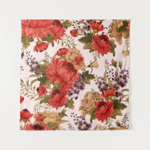Seamless floral pattern roses with chrysanthemum a tapestry