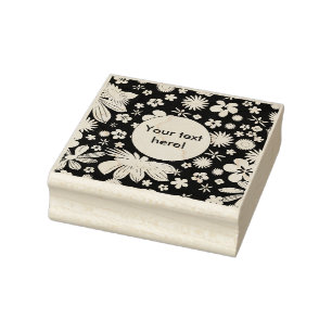 Seamless Floral Pattern Rubber Stamp