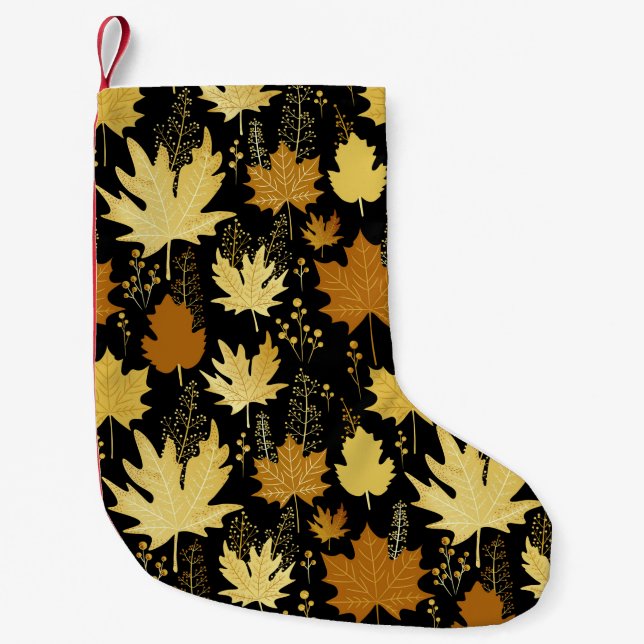 Seamless floral pattern small christmas stocking (Front)