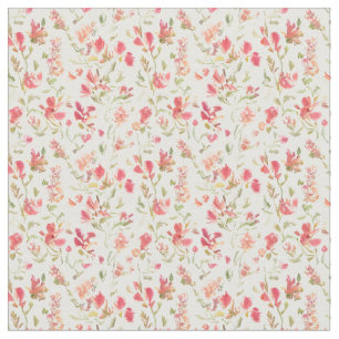 Seamless Floral Pattern Snapdragon Flowers Fabric