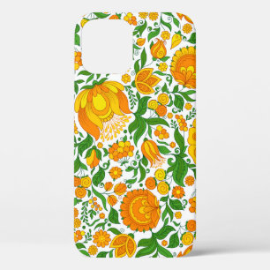 Seamless floral pattern, spring / summer backdrop. iPhone 12 case