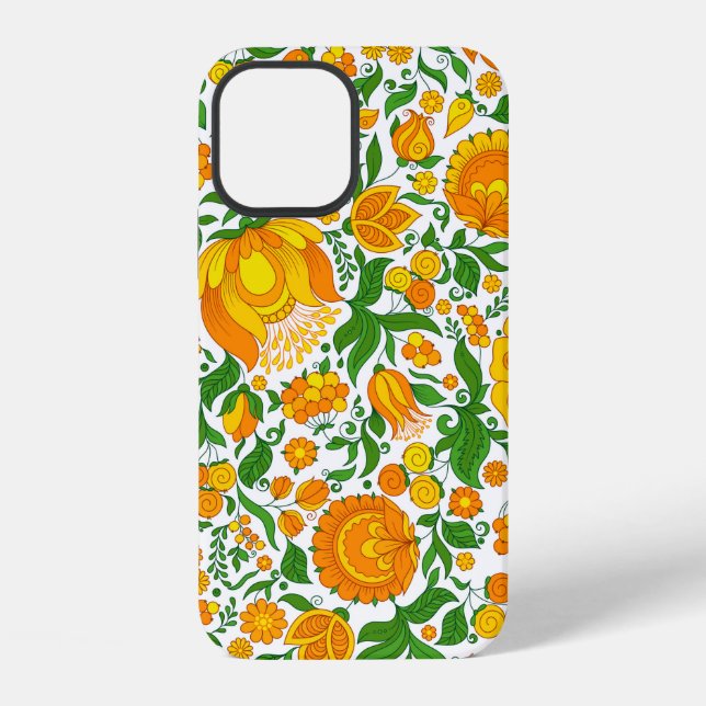 Seamless floral pattern, spring / summer backdrop. iPhone case (Back)