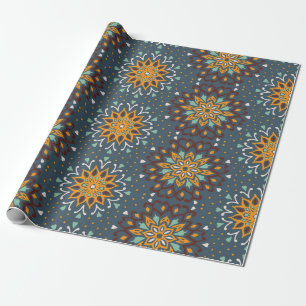 Seamless floral pattern. Stylised doodle flowers. Wrapping Paper