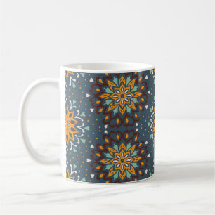 Seamless floral pattern. Stylized doodle flowers. Coffee Mug