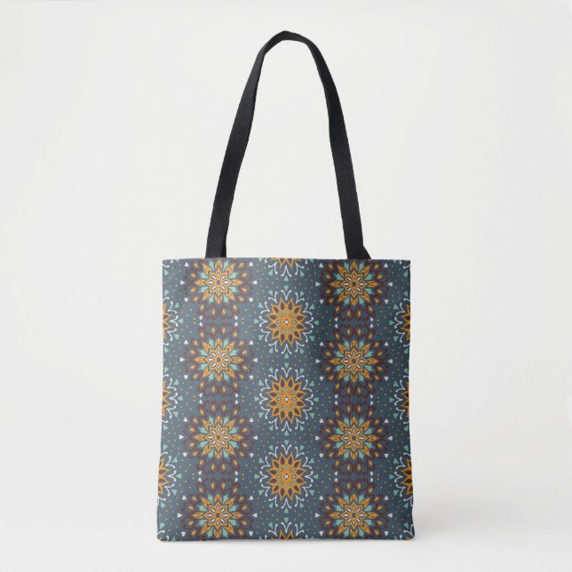 Seamless floral pattern. Stylized doodle flowers.  Tote Bag (Front)