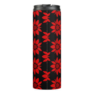 seamless floral pattern thermal tumbler