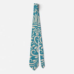 Seamless floral pattern tie