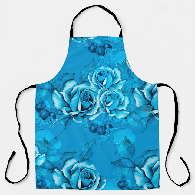 Seamless Floral Pattern. Watercolor elements. Mode Apron (Front)