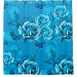 Seamless Floral Pattern. Watercolor elements. Mode Shower Curtain