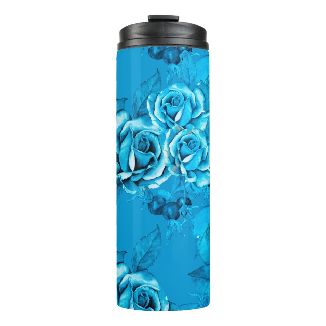 Seamless Floral Pattern. Watercolor elements. Mode Thermal Tumbler (Front)