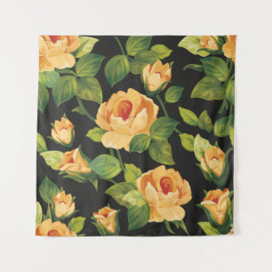 Seamless floral pattern with beautiful roses tapestry