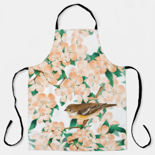 Seamless floral pattern with birds apron