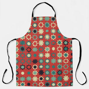 Seamless floral pattern with colored elements,  vi apron