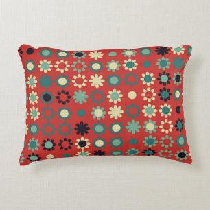 Seamless floral pattern with coloured elements,  v decorative cushion