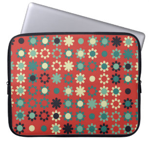 Seamless floral pattern with coloured elements, v laptop sleeve
