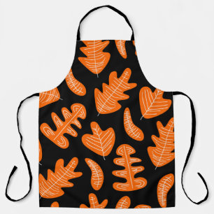 Seamless floral pattern with leaf in vintage style apron