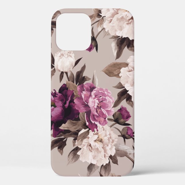 Seamless floral pattern with roses on light backgr Case-Mate iPhone case (Back)