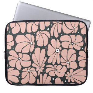 Seamless floral pattern with stylised large blosso laptop sleeve