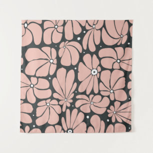 Seamless floral pattern with stylised large blosso tapestry