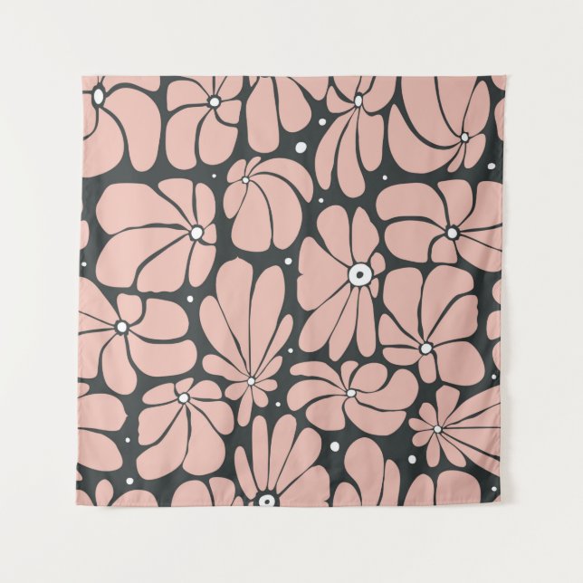 Seamless floral pattern with stylised large blosso tapestry (Front)