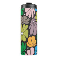 Seamless floral pattern with stylised large blosso