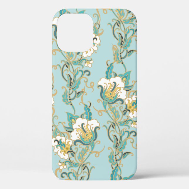 Seamless floral pattern with white cotton flowersl Case-Mate iPhone case (Back)