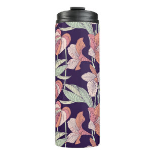 Seamless floral patternpattern,flower,orchid,moder thermal tumbler