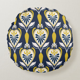 Seamless floral patterns in scandinavian style. pa round cushion