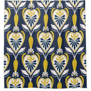 Seamless floral patterns in scandinavian style. pa shower curtain