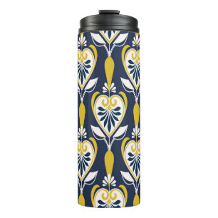Seamless floral patterns in scandinavian style. pa thermal tumbler