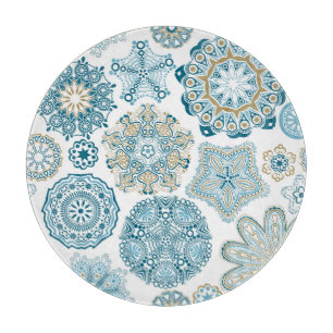 Seamless Floral Square: Copy Tiling Cutting Board