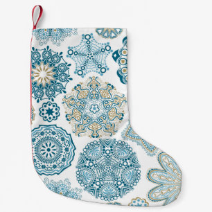 Seamless Floral Square: Copy Tiling Small Christmas Stocking