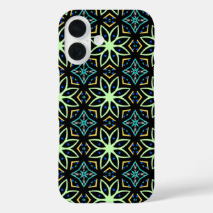 Seamless Floral Symmetrical Pattern iPhone 16 Case