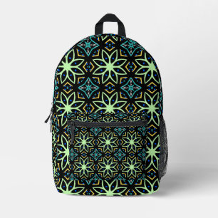 Seamless Floral Symmetrical Pattern Printed Backpack