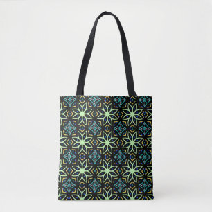 Seamless Floral Symmetrical Pattern Tote Bag