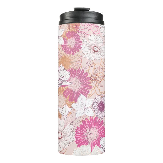 Seamless Floral  Thermal Tumbler (Front)