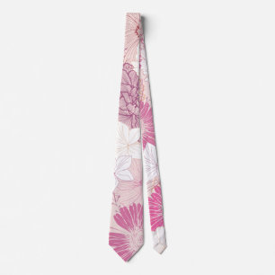 Seamless Floral  Tie